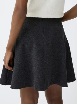 Thick jersey skater miniskirt
