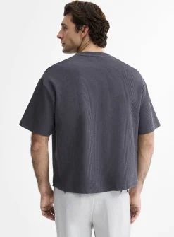 Thick textured jersey T-shirt