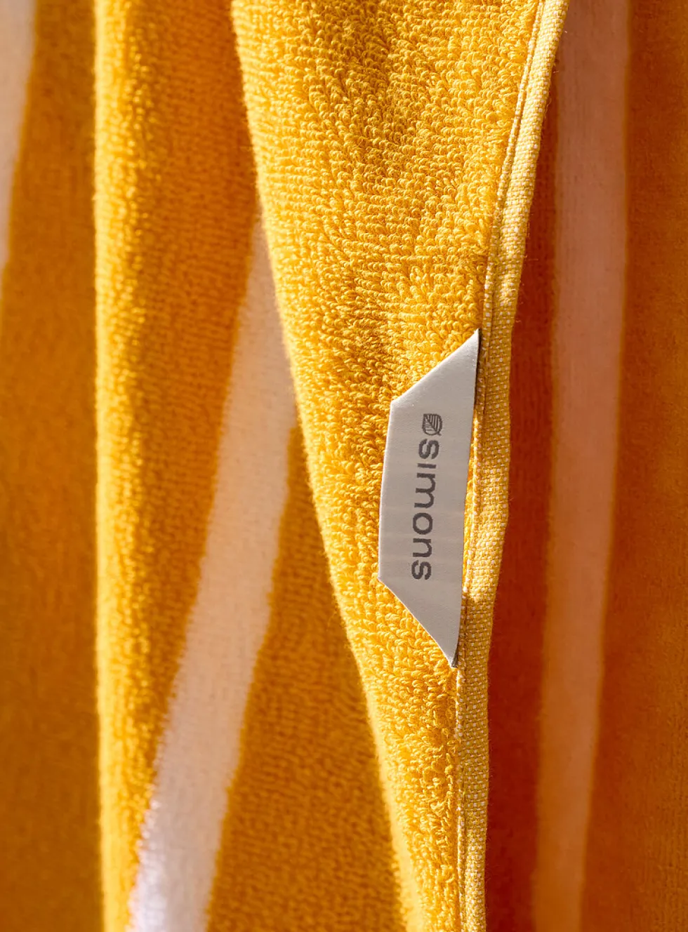 Thin-stripe organic cotton beach towel