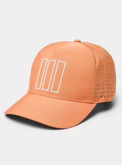 Three-stripe semi-structured cap