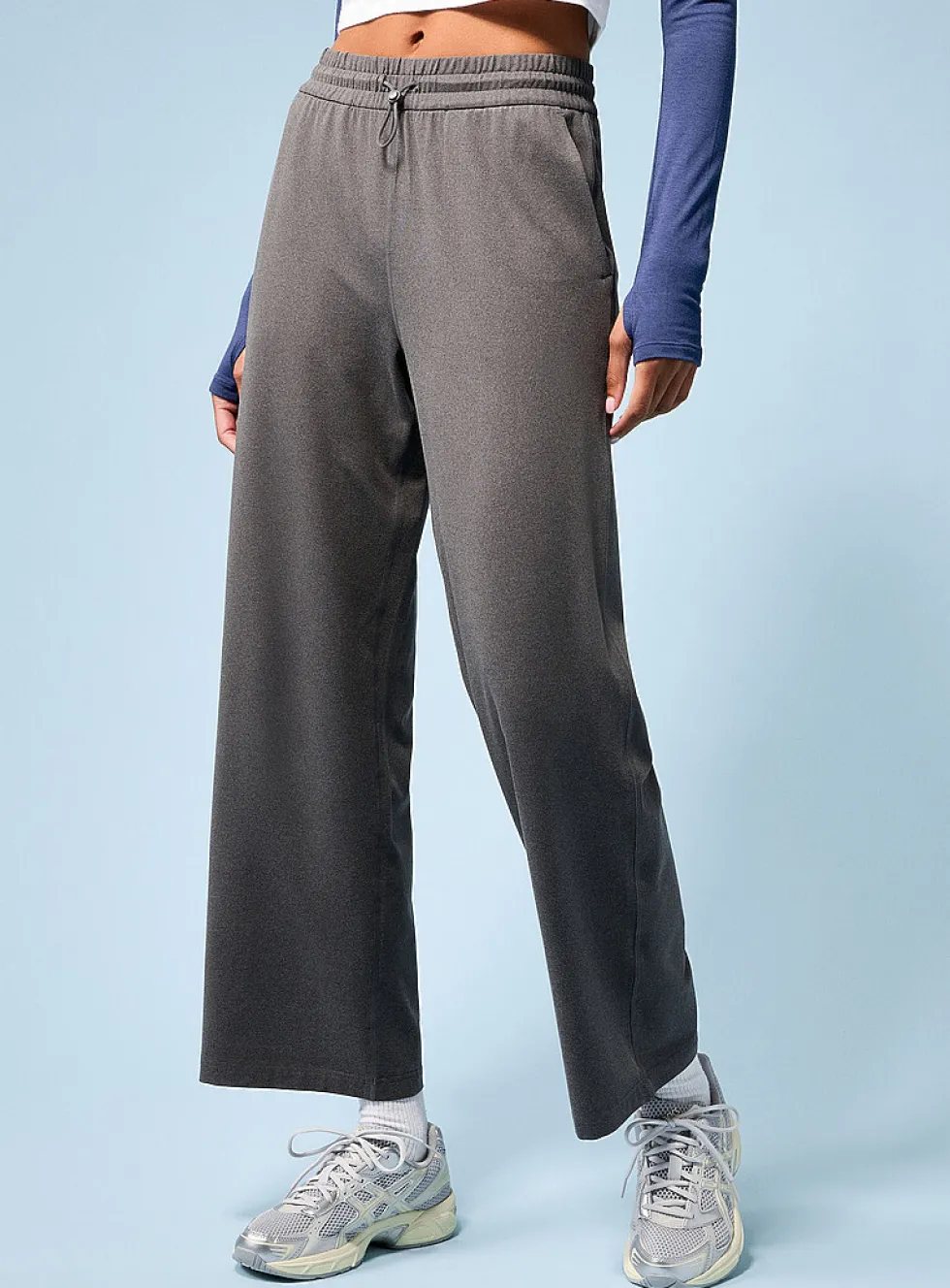 Toggle-waist ultra-soft wide-leg pant