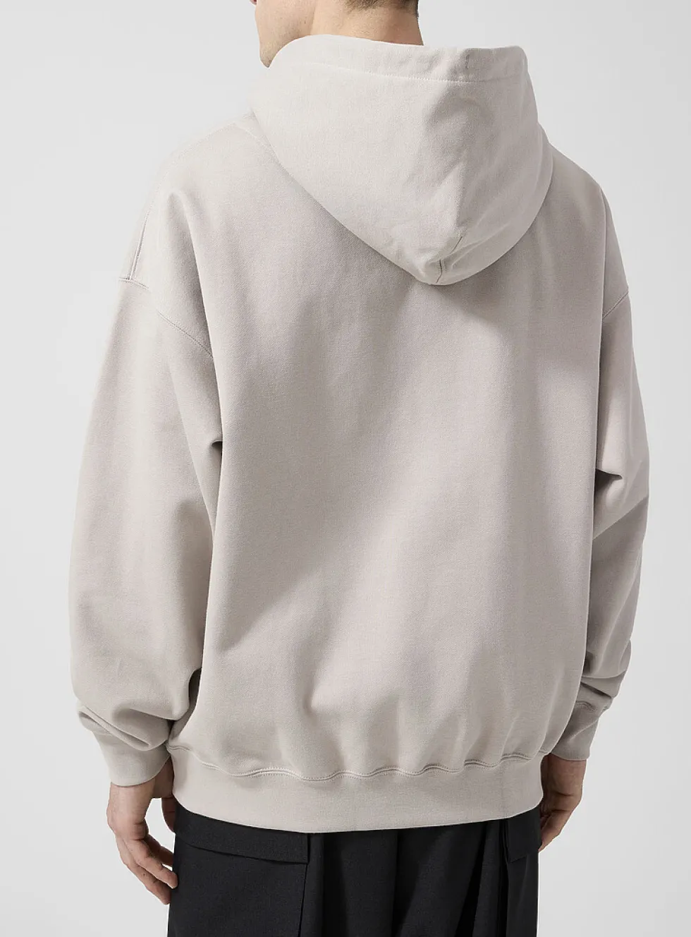 Tone-on-tone logo hoodie