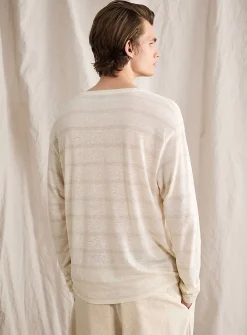 Tone-on-tone stripe tee