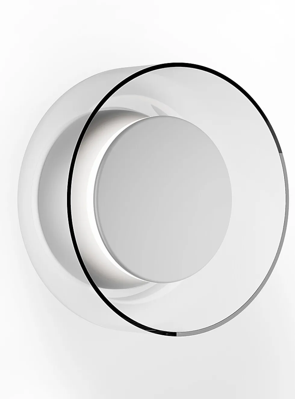 Totem clear glass grey wall sconce