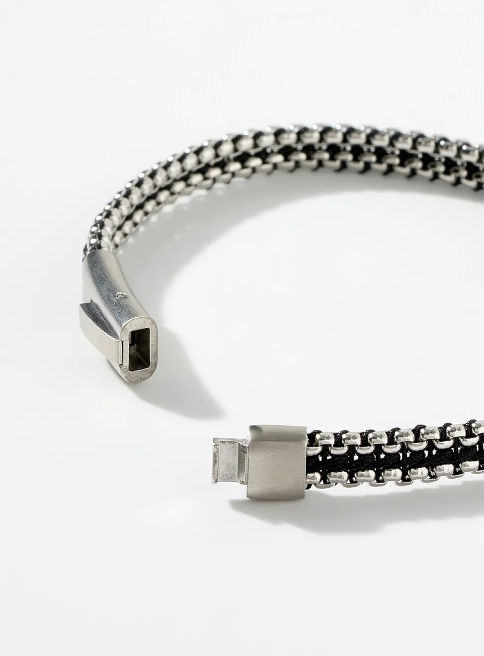 Tris Button silver bracelet