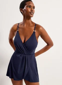 Trompe-l'œil dress one-piece