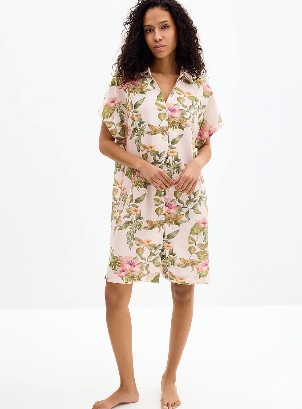 Tropical expression flowy nightshirt