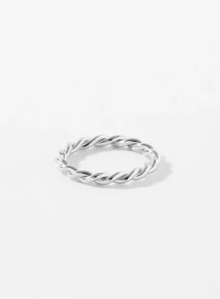 Twisted silver ring