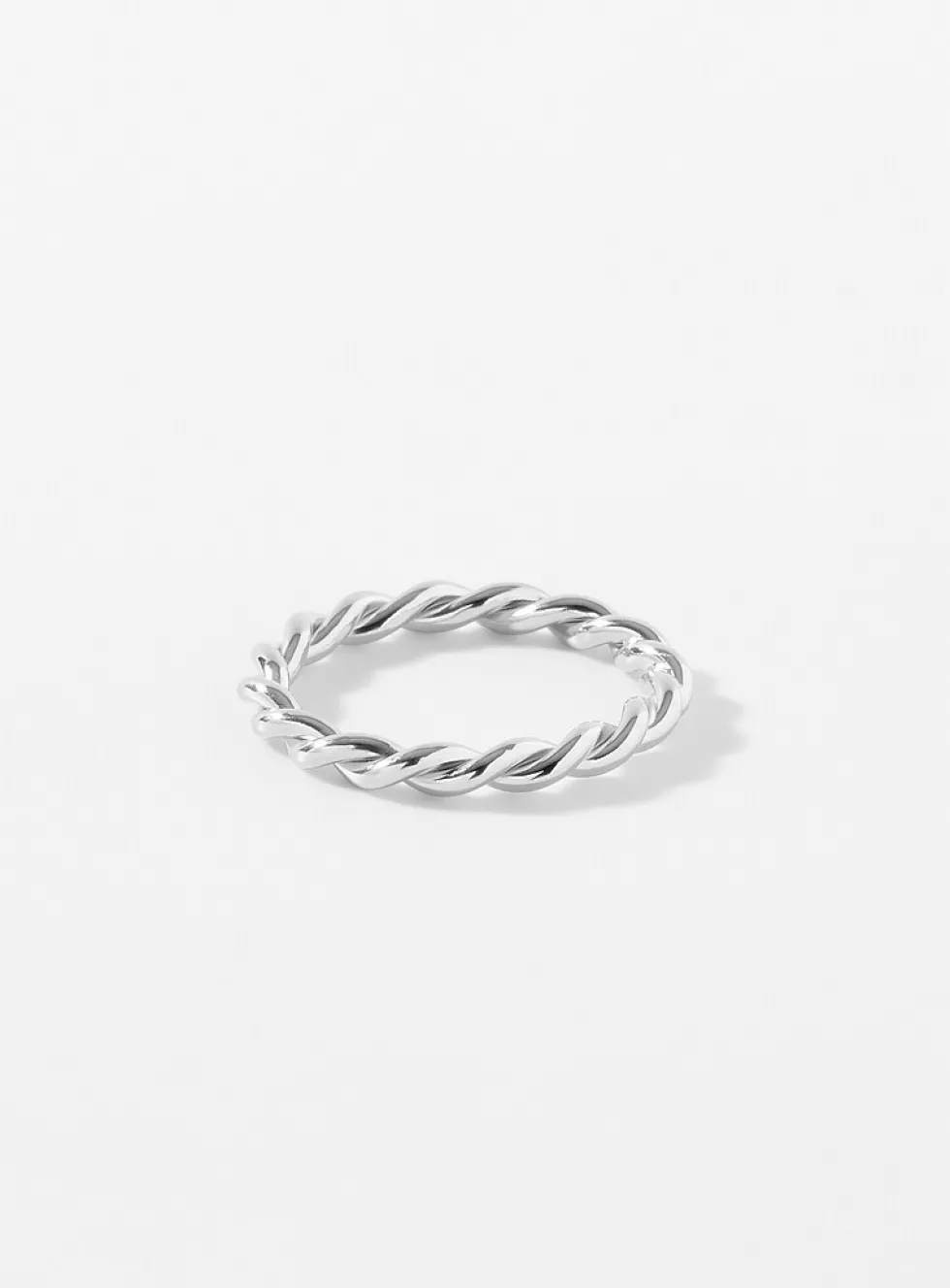 Twisted silver ring