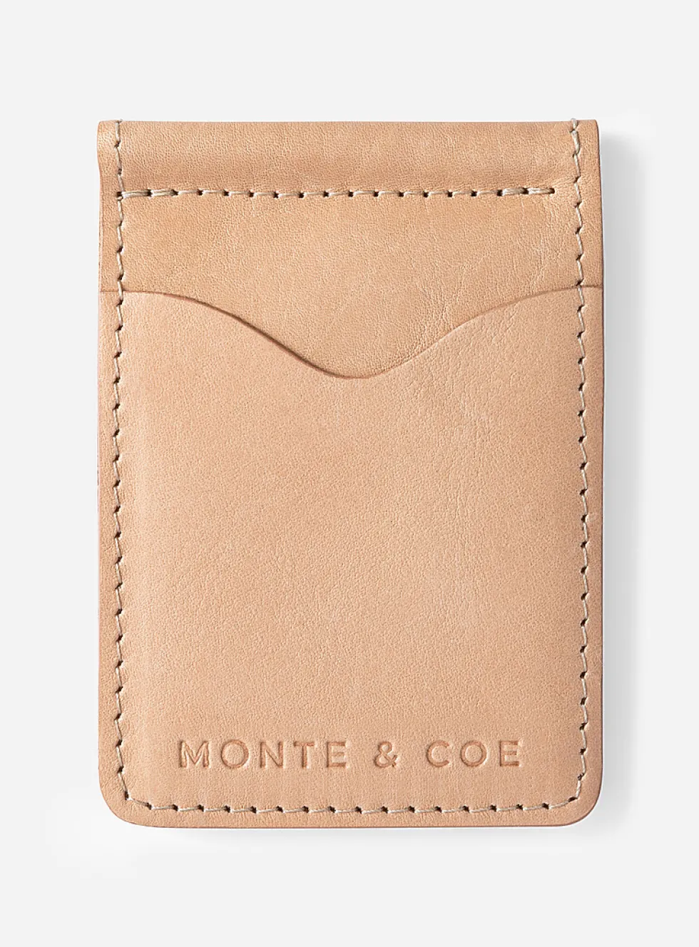 Vegetable-tanned leather card case