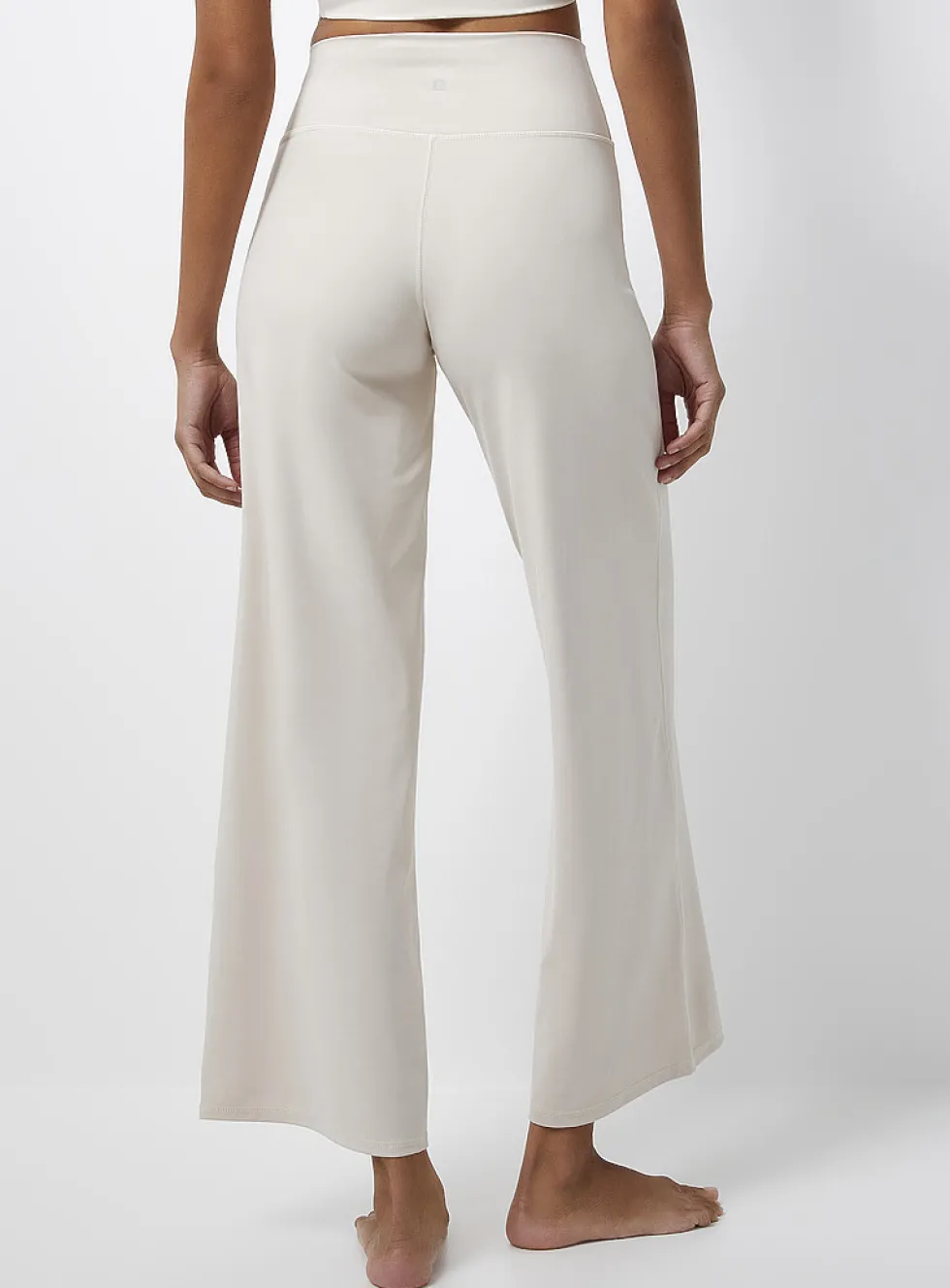 Velvety wide-leg pant