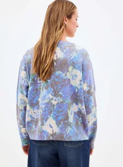 Vintage flowers plush sweater