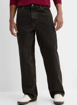 Vintage-washed black jean