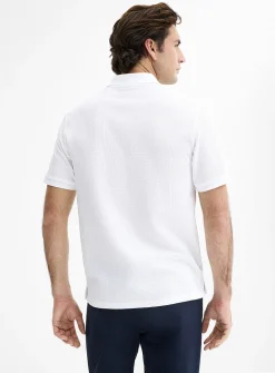 Waffle jersey polo