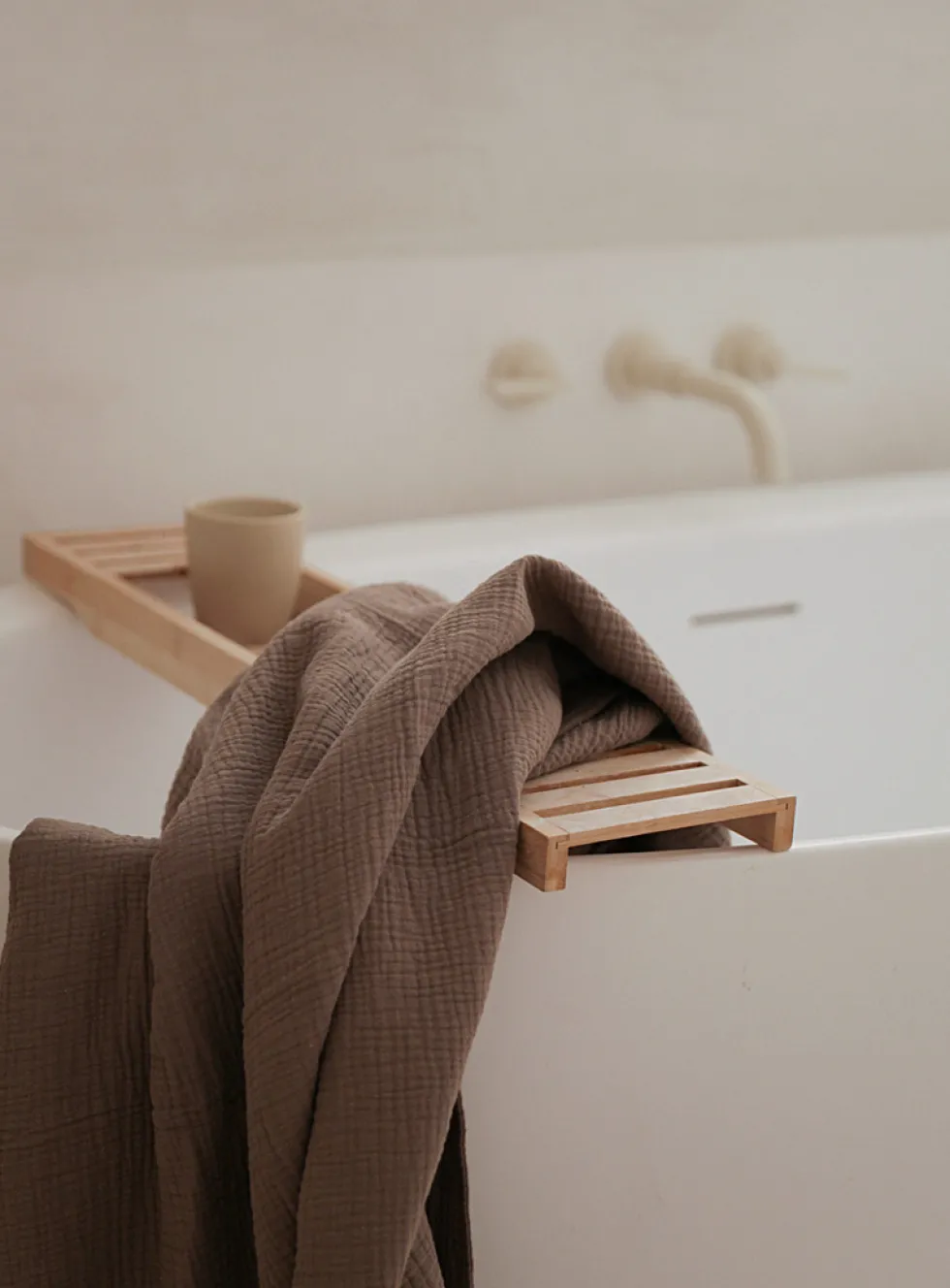 Waffled cotton bath sheet
