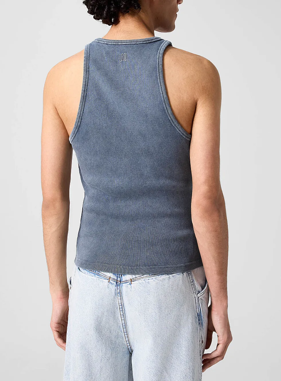 Washed ribbed tank