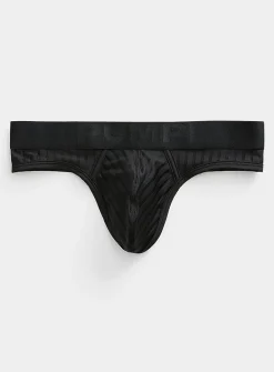 Whisper sheer-stripe thong