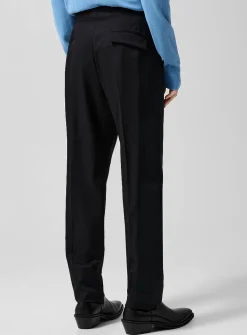 Wide satiny band tuxedo pant