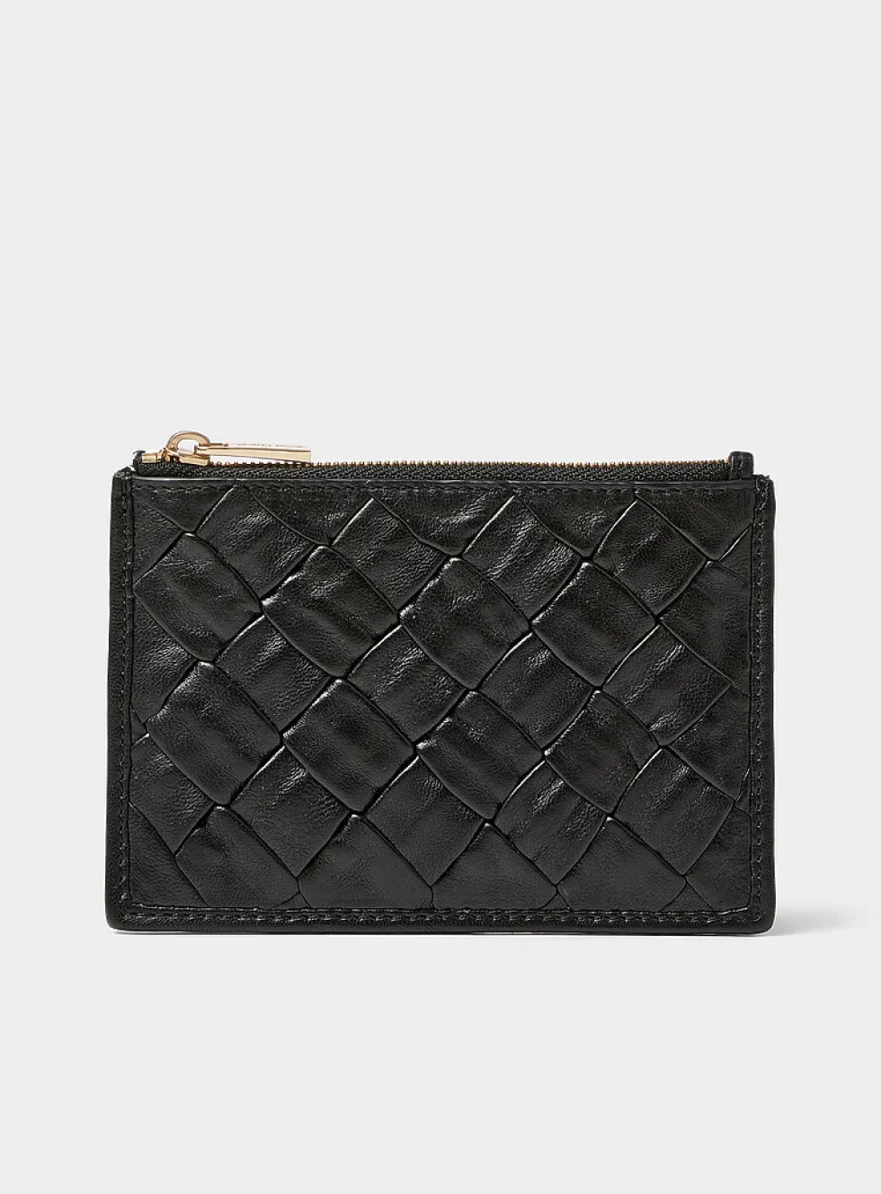 Zipped braided card holder