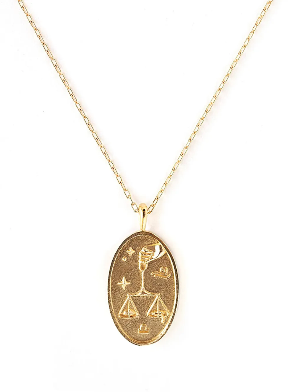 Zodiac sign gold pendant necklace